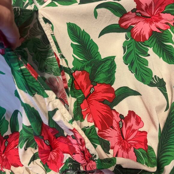 Whisper Women's Size XL Tropical Faux Wrap Top Rayon Resortwear Vacation - Picture 7 of 8